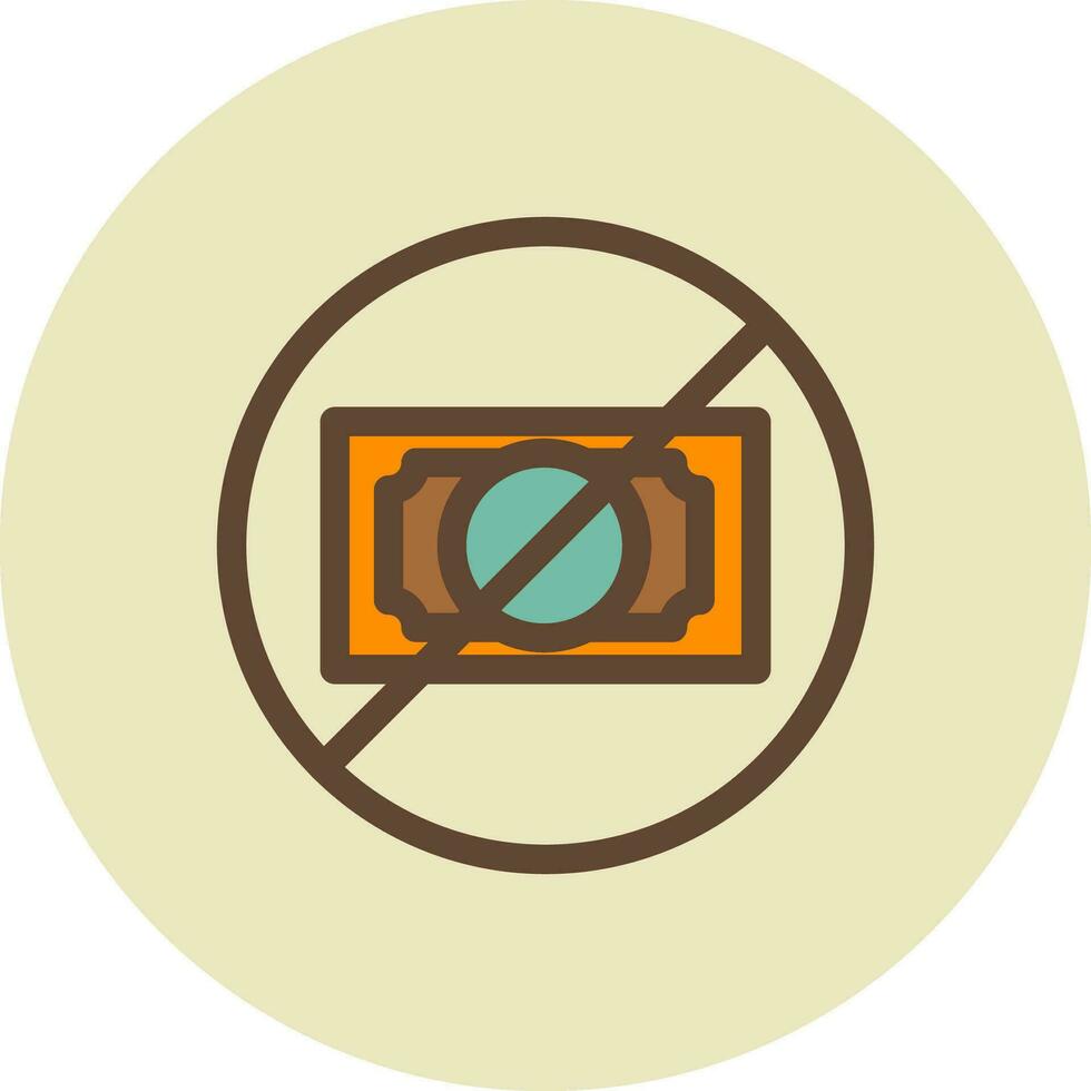 No Money Creative Icon Design vector
