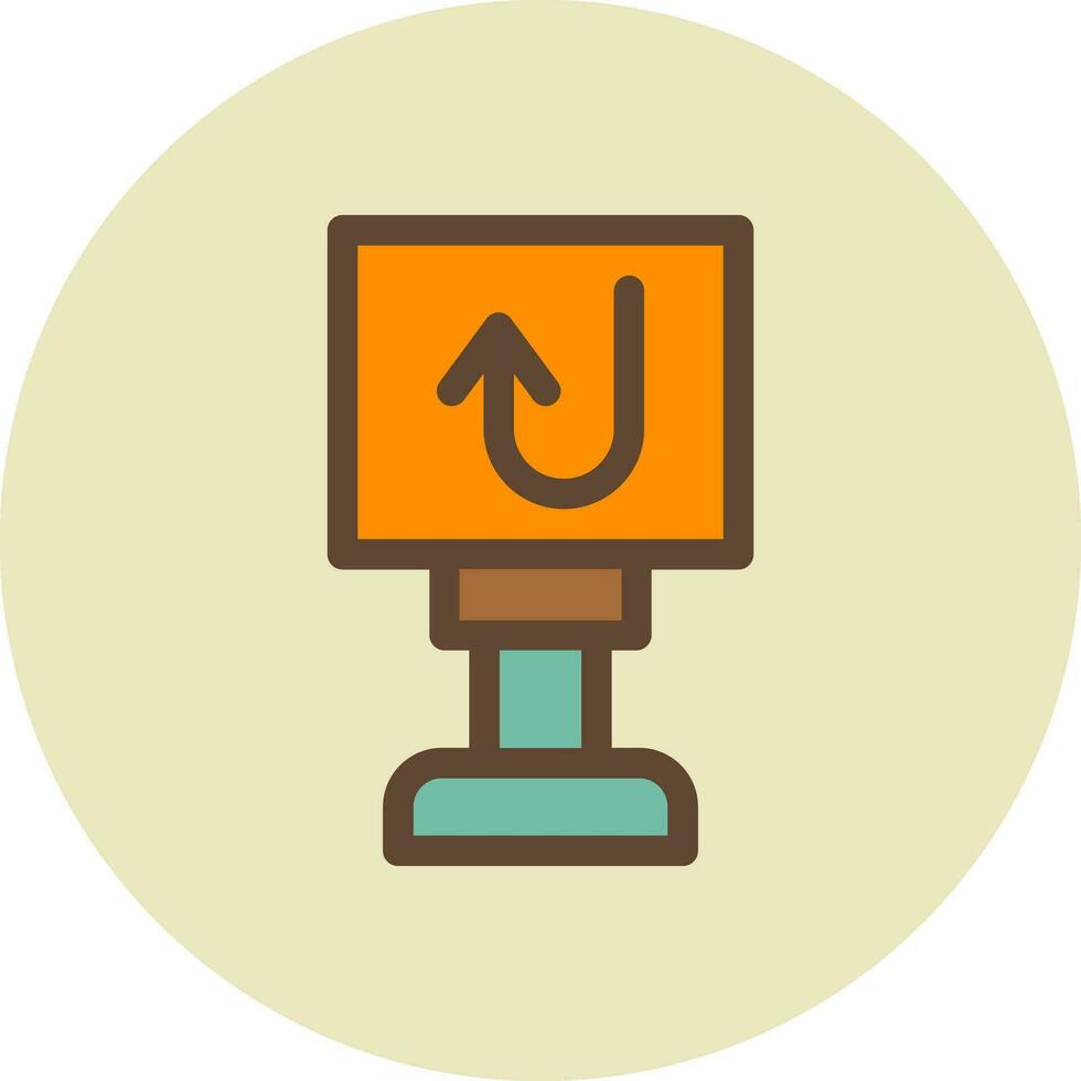 U Turn Creative Icon Design vector