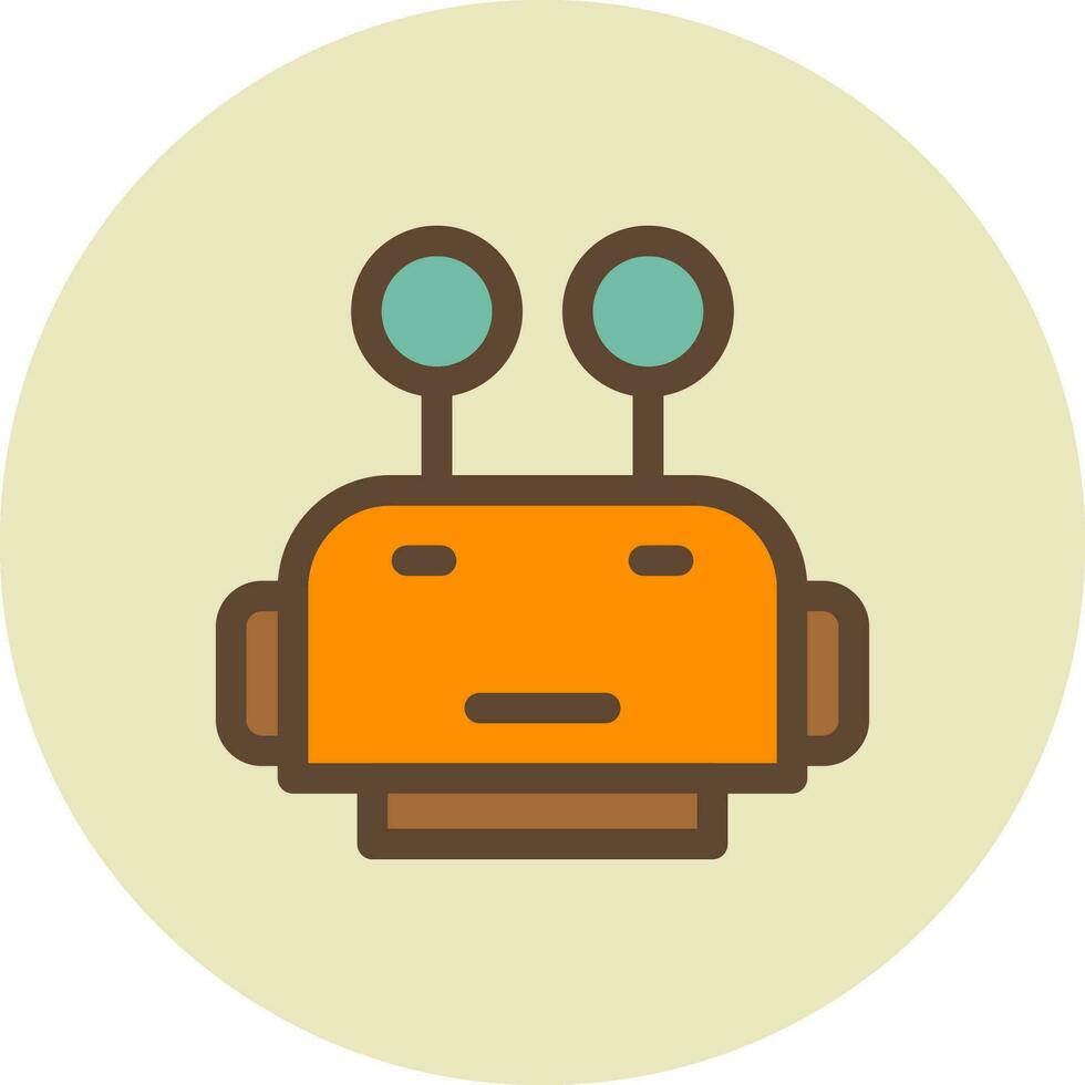 Robot Face Creative Icon Design vector
