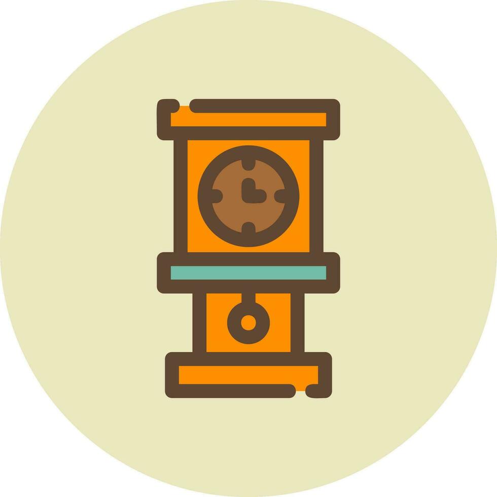 Grandfather Clock Creative Icon Design vector