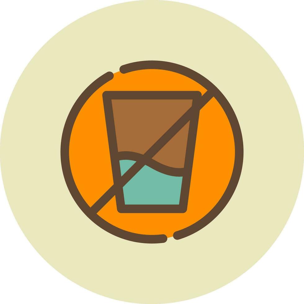 No Soft Drink Creative Icon Design vector