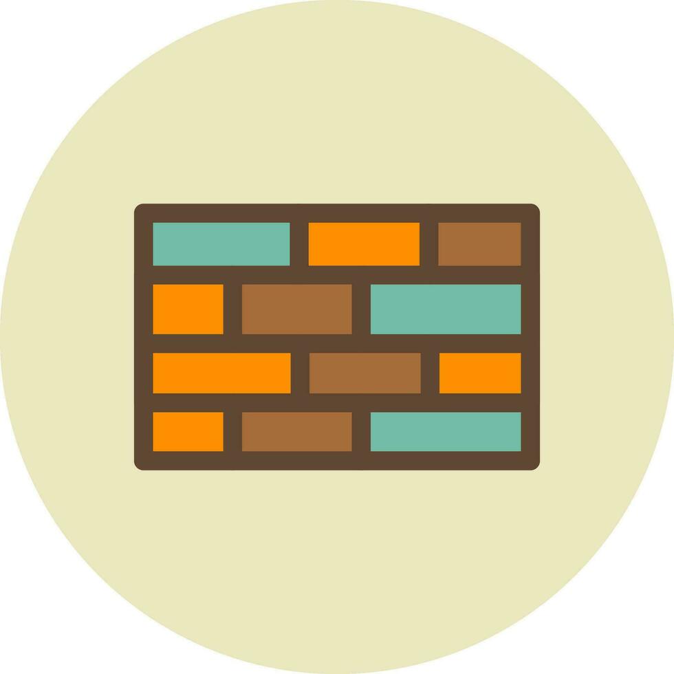 Brick Wall Creative Icon Design vector