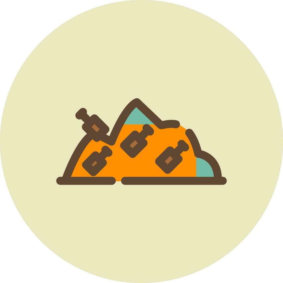 Landfill Creative Icon Design vector