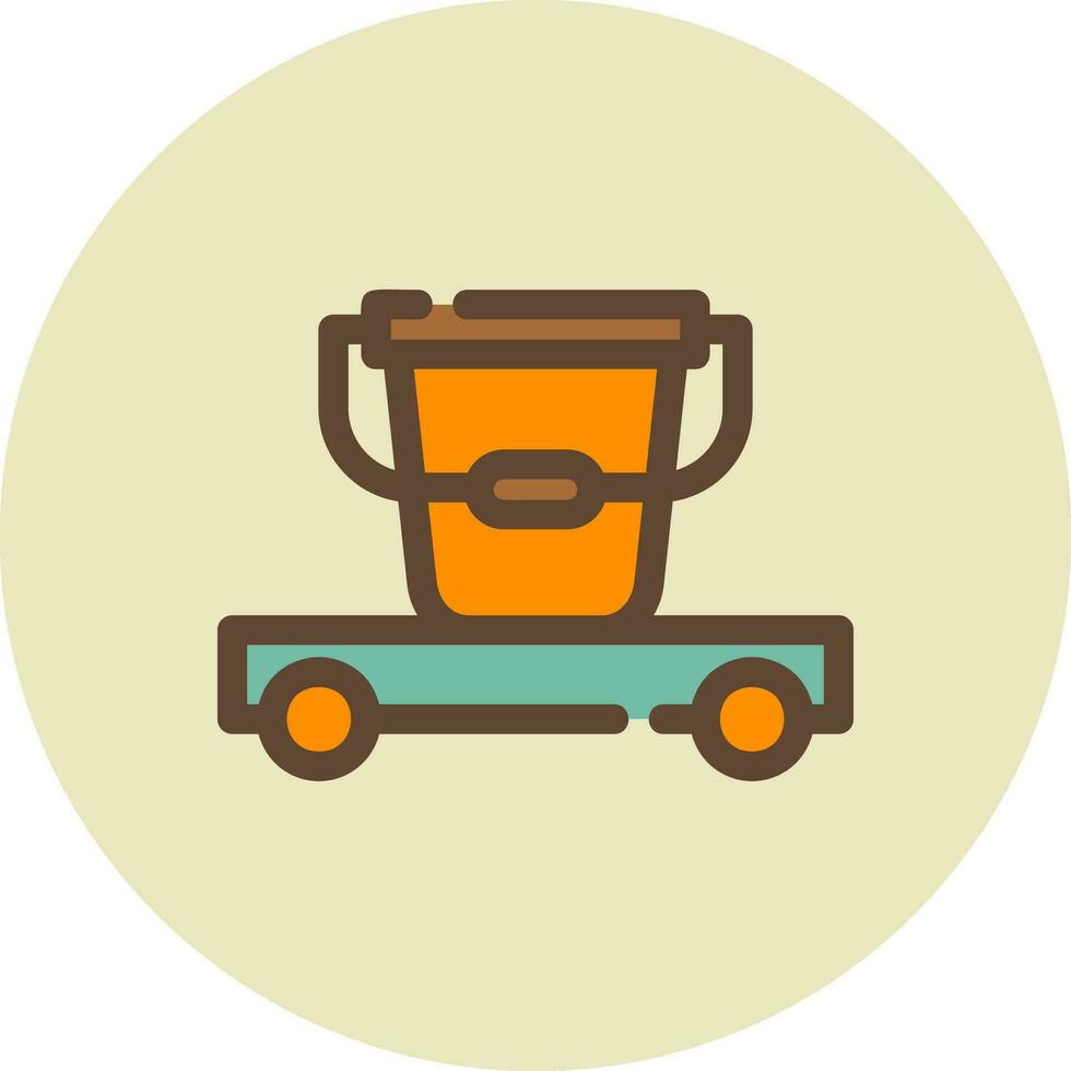 Cleaning Cart Creative Icon Design vector
