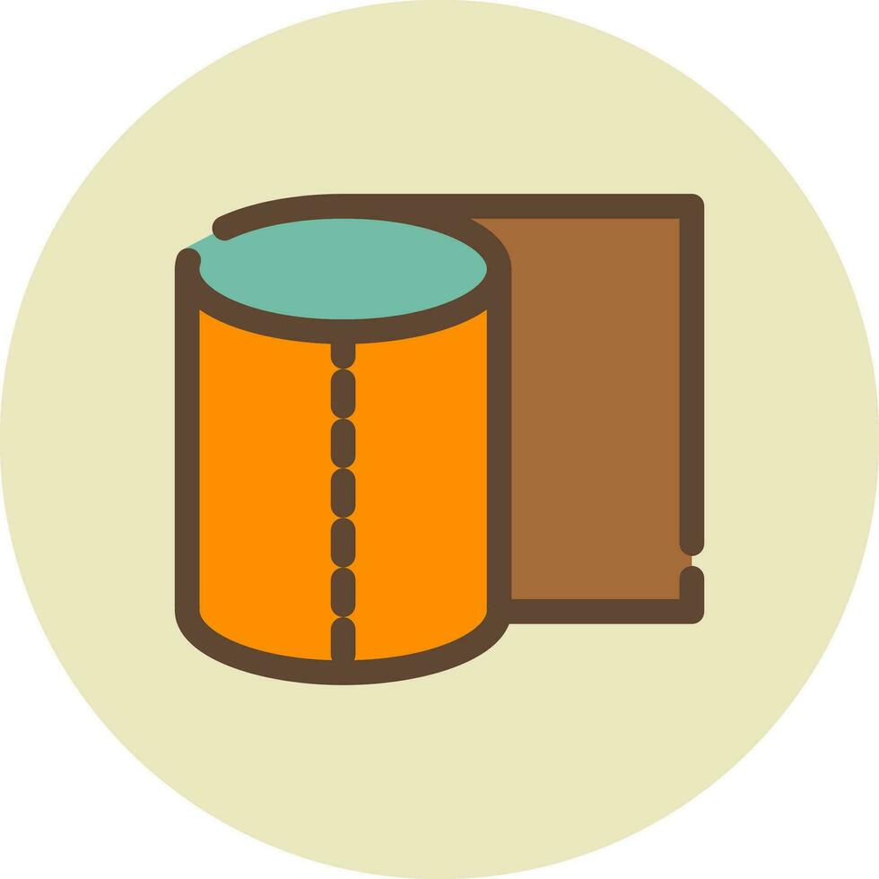 Tissue Roll Creative Icon Design vector