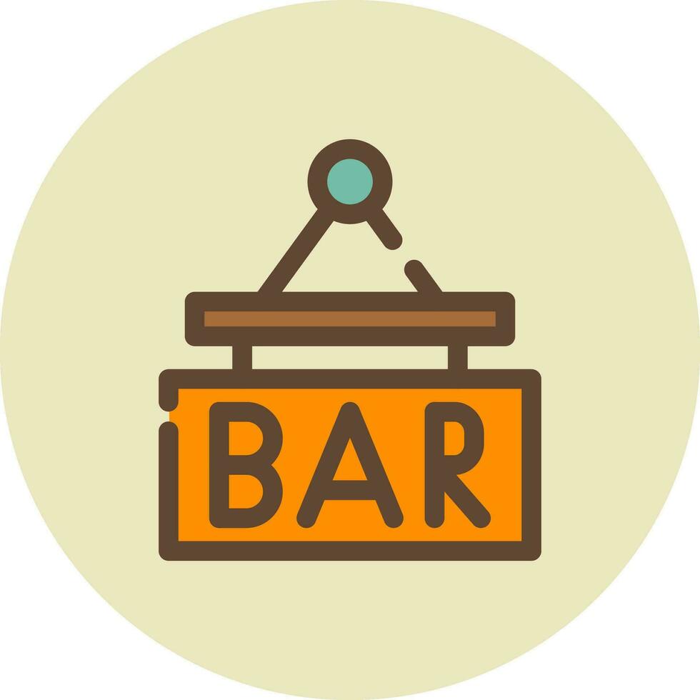 Bar Sign Board Creative Icon Design vector