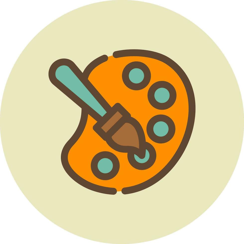 diseño de icono creativo de paleta vector