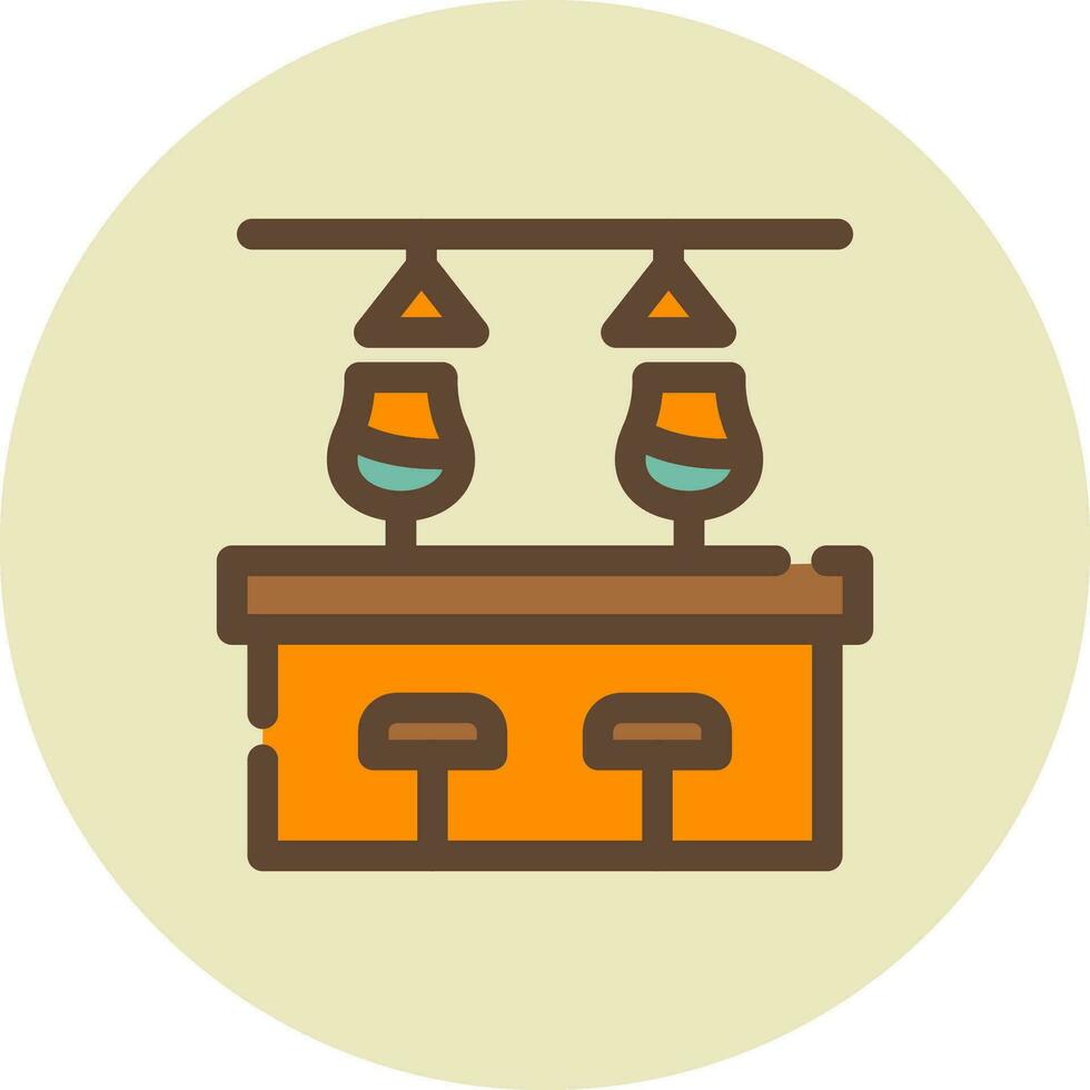 Bar Counter Creative Icon Design vector