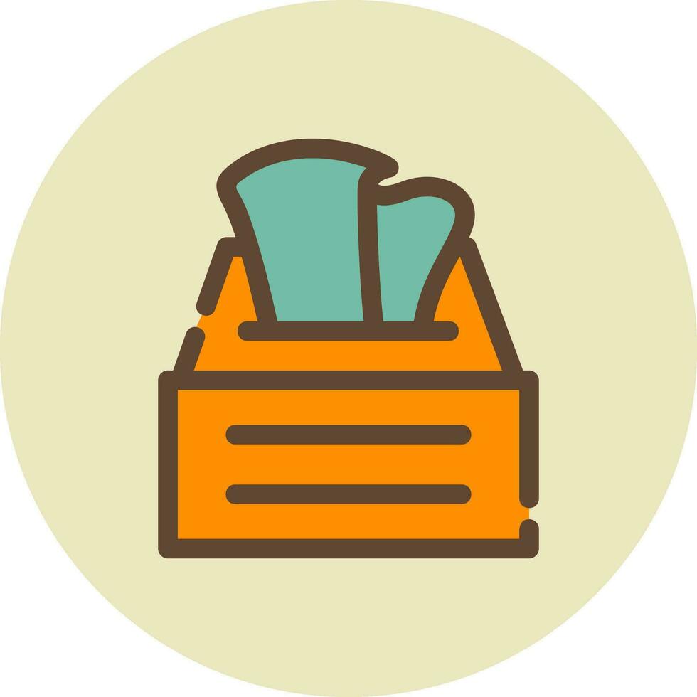 Tissue Box Creative Icon Design vector