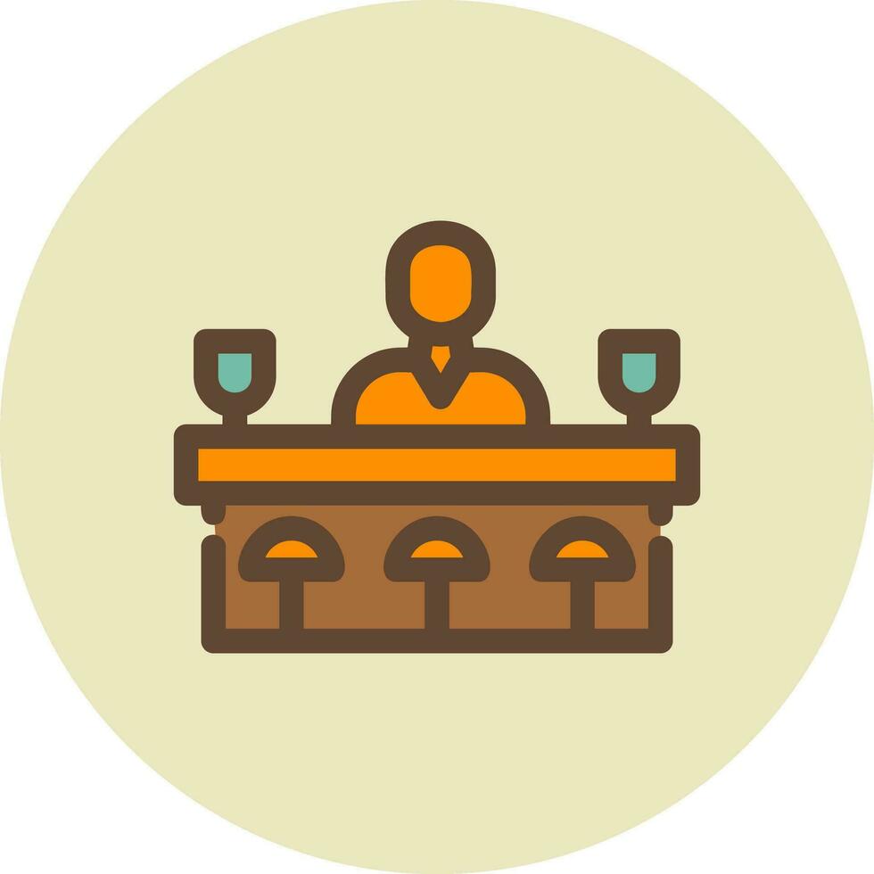 Bar Counter Creative Icon Design vector