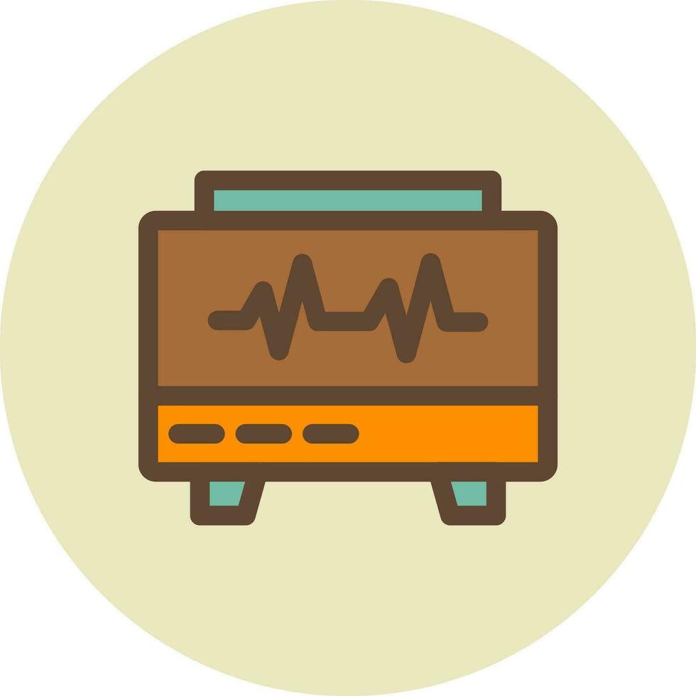 EKG Monitor Creative Icon Design vector