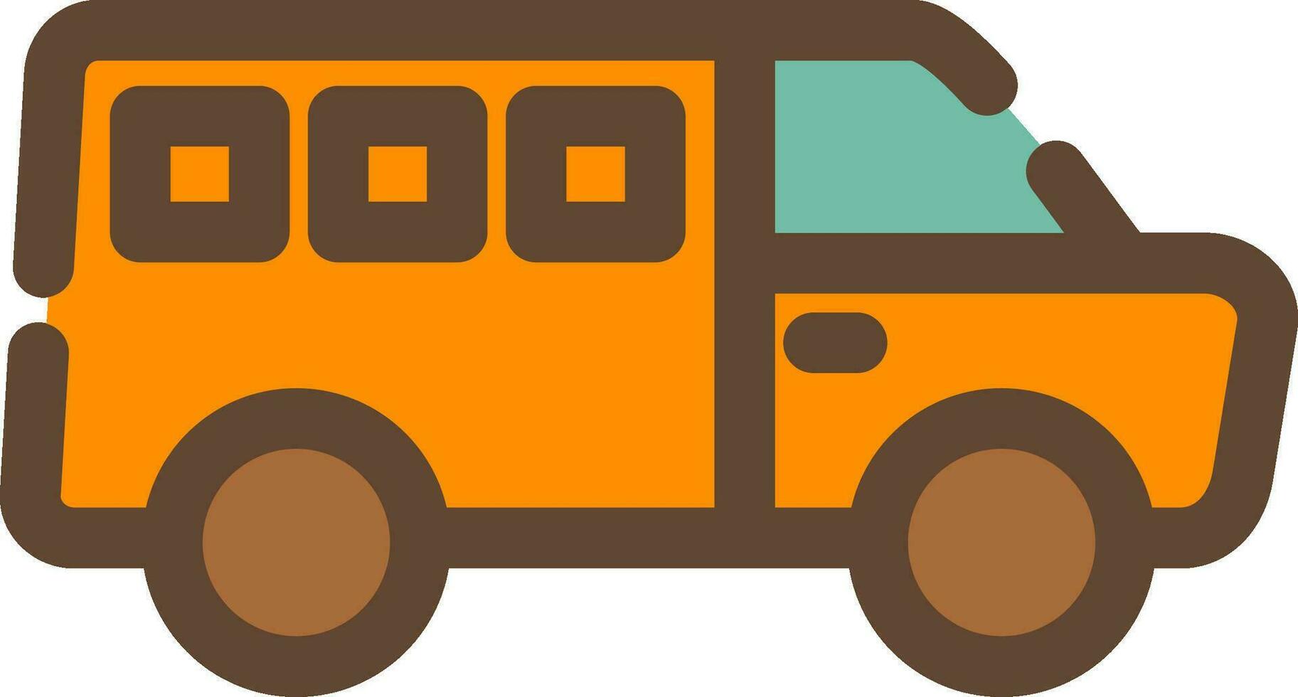 Minivan Creative Icon Design vector