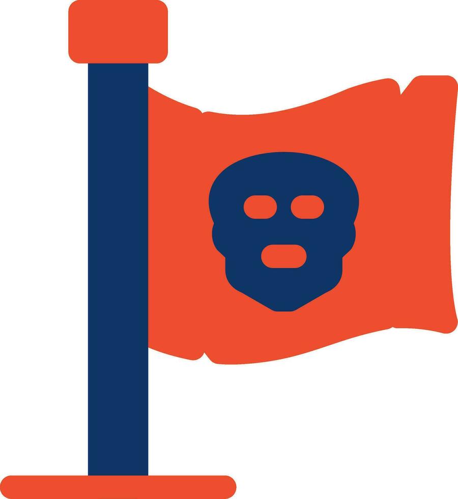 Pirates Flag Creative Icon Design vector