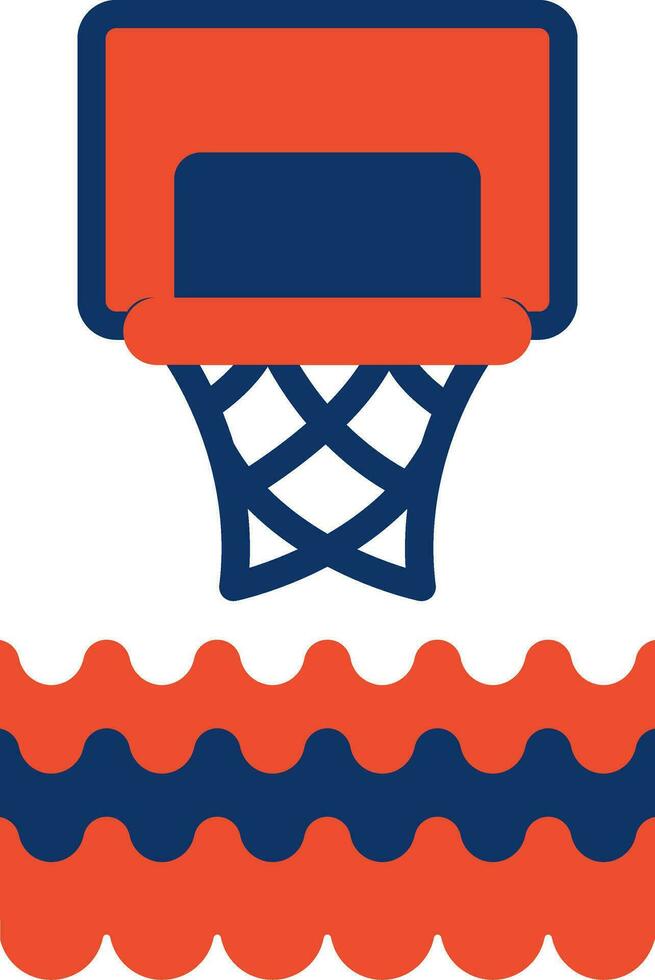 diseño de icono creativo de baloncesto de agua vector