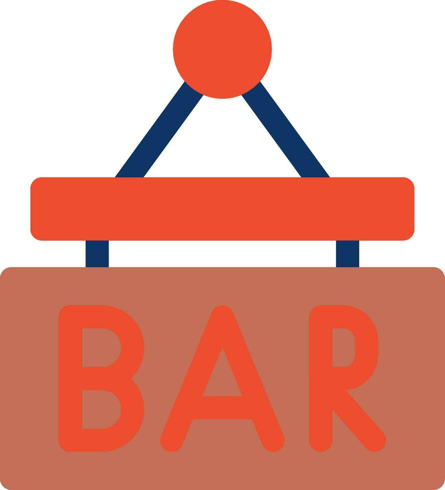 Bar Sign Board Creative Icon Design vector
