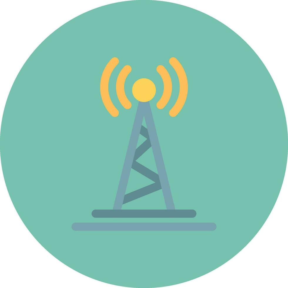 Radio Tower Creative Icon Design vector