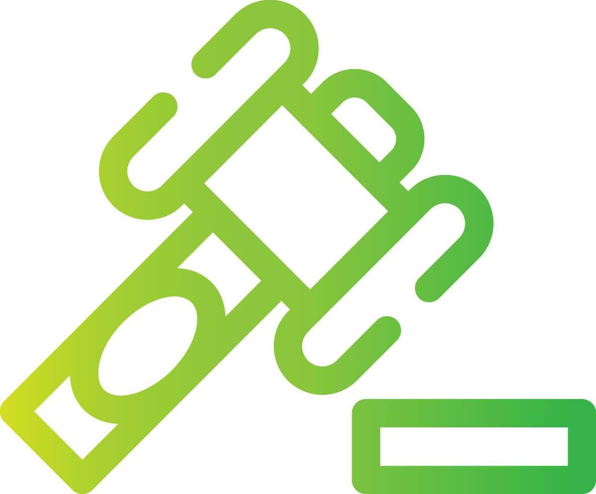 Law Hammer Creative Icon Design vector