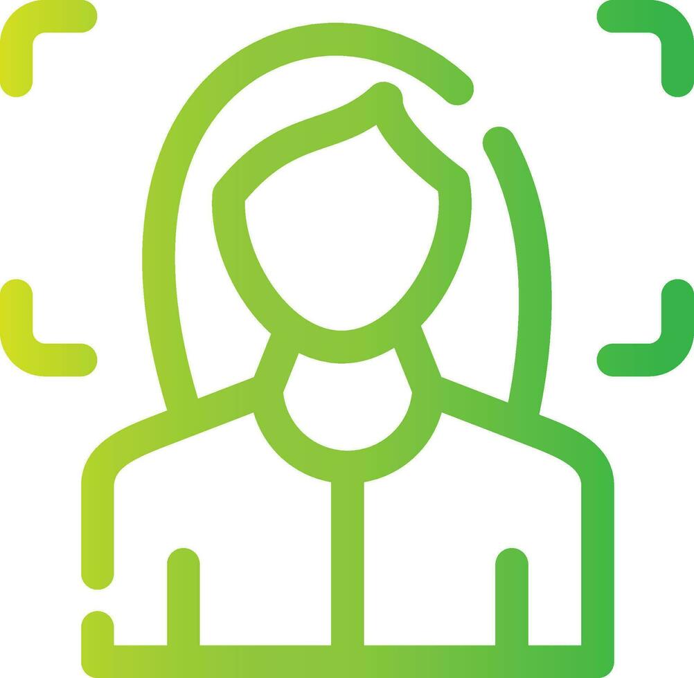 Facial Recognition Creative Icon Design vector