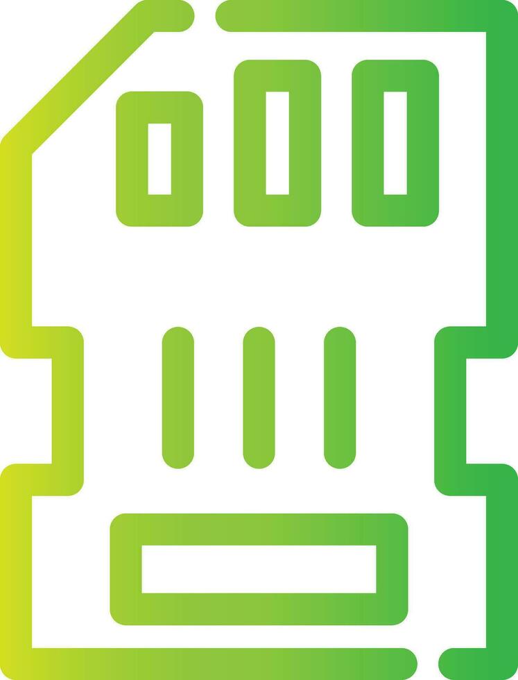 Memory Card Creative Icon Design vector