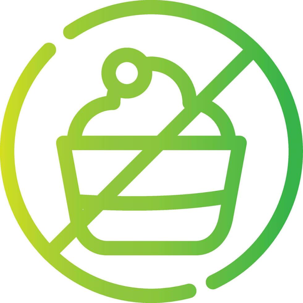 No Sweets Creative Icon Design vector