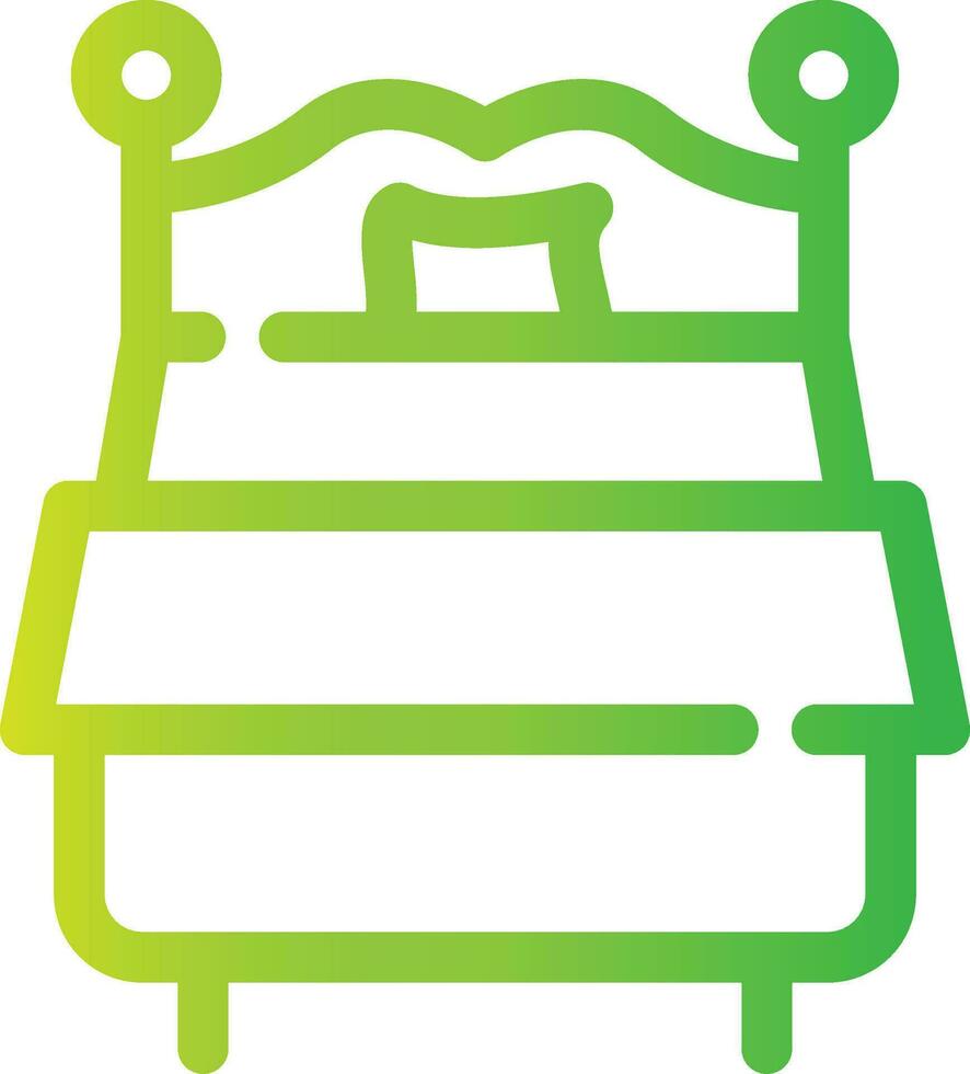 Double Bed Creative Icon Design vector