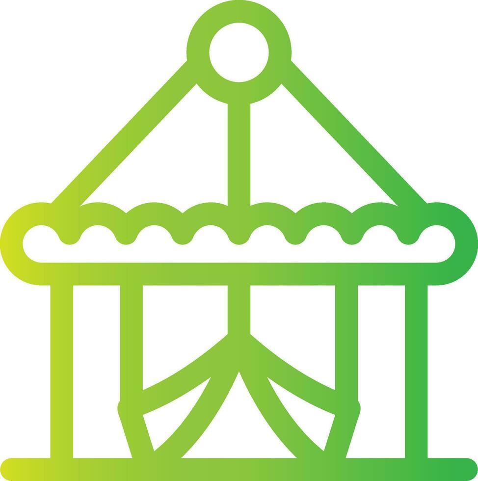 Circus Tent Creative Icon Design vector