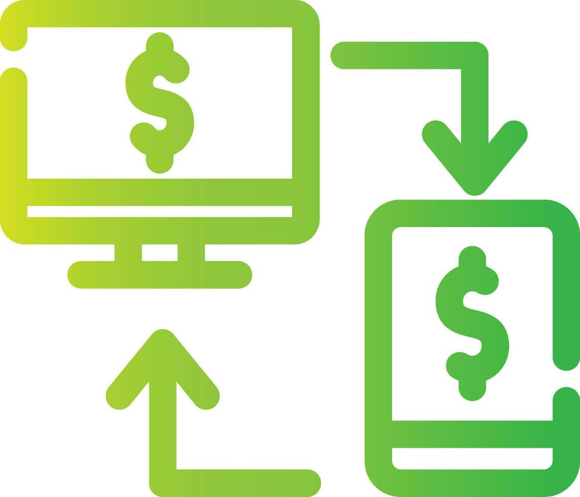 Online Transfer Creative Icon Design vector