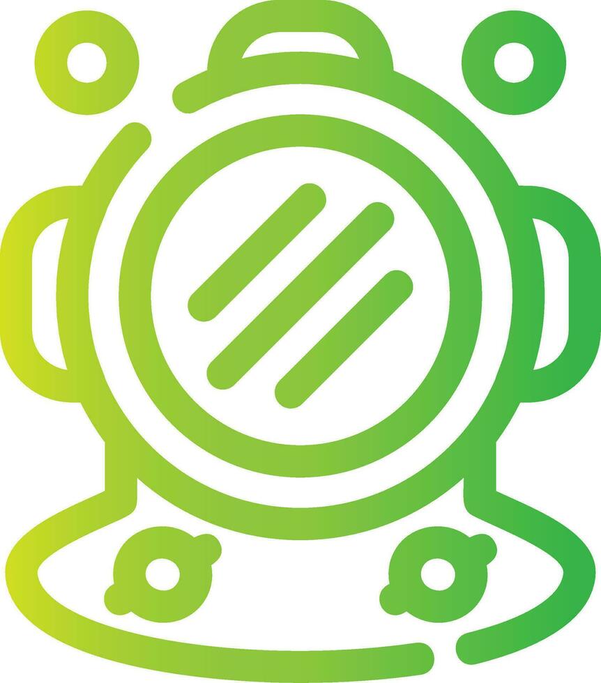 Diving Helmet Creative Icon Design vector
