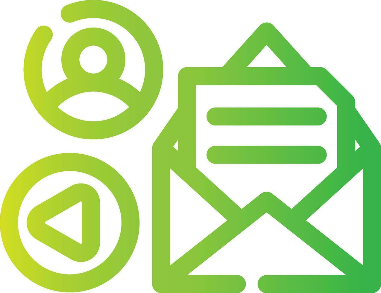 Mail Advertising Creative Icon Design vector