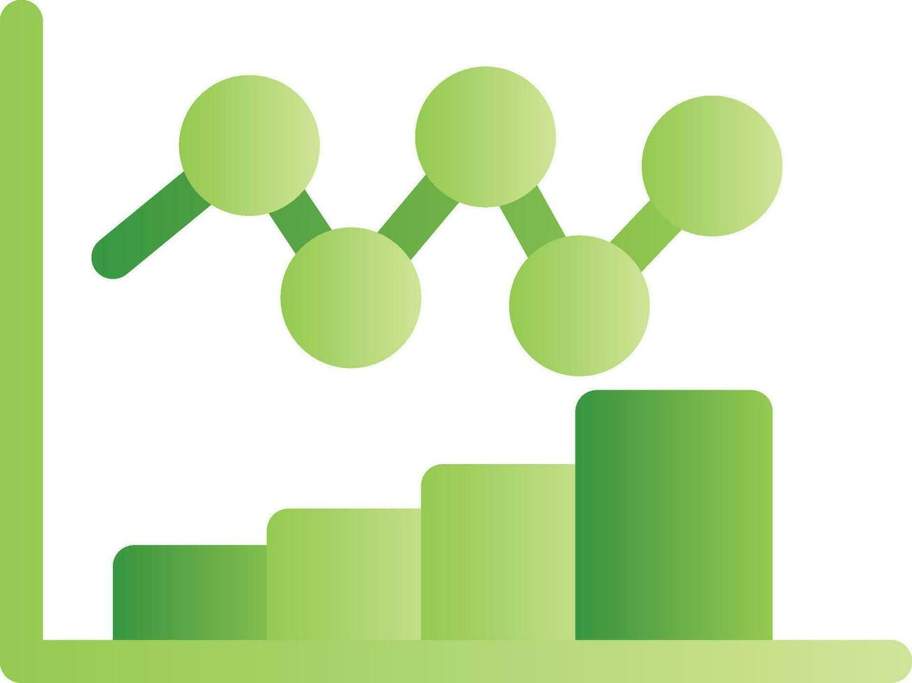 Bar Chart Creative Icon Design vector