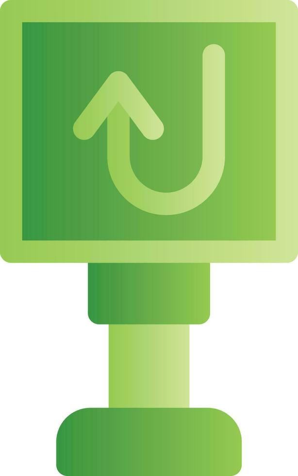 U Turn Creative Icon Design vector