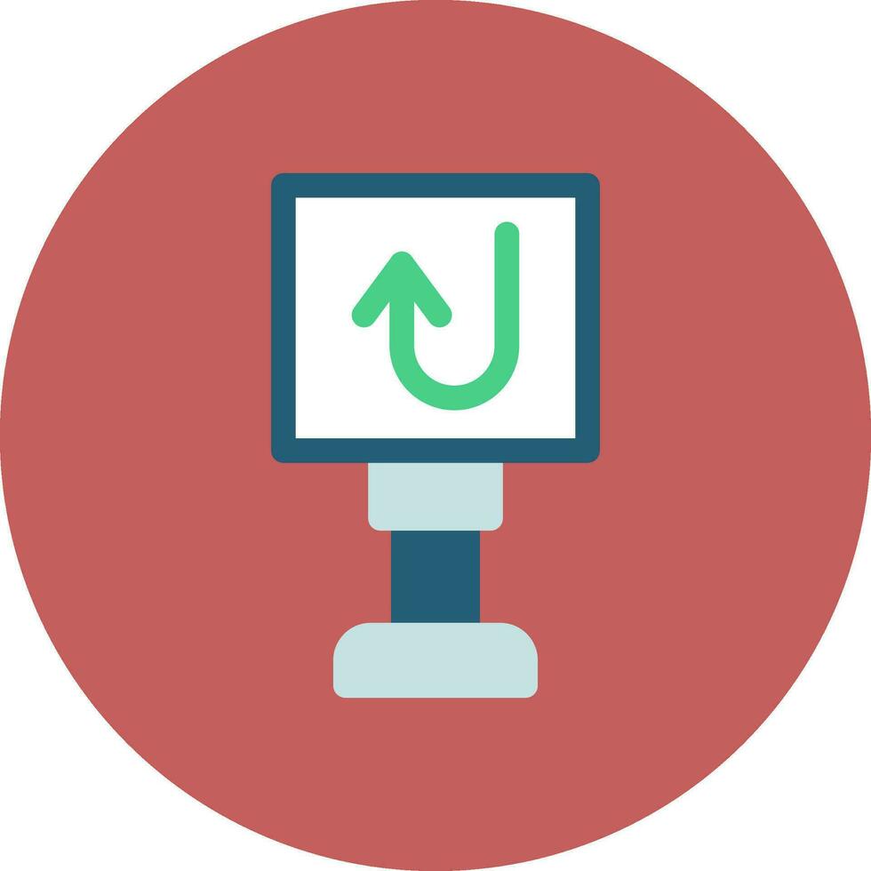 U Turn Creative Icon Design vector