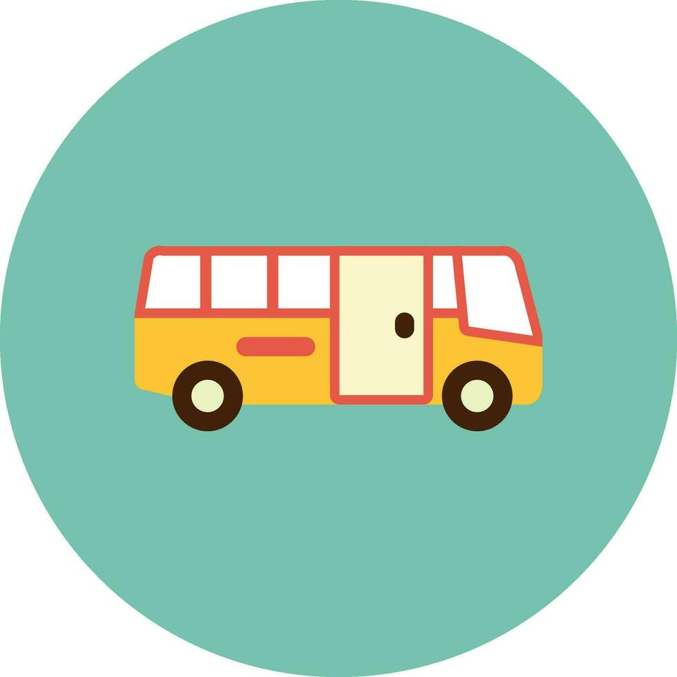 School Bus Creative Icon Design vector