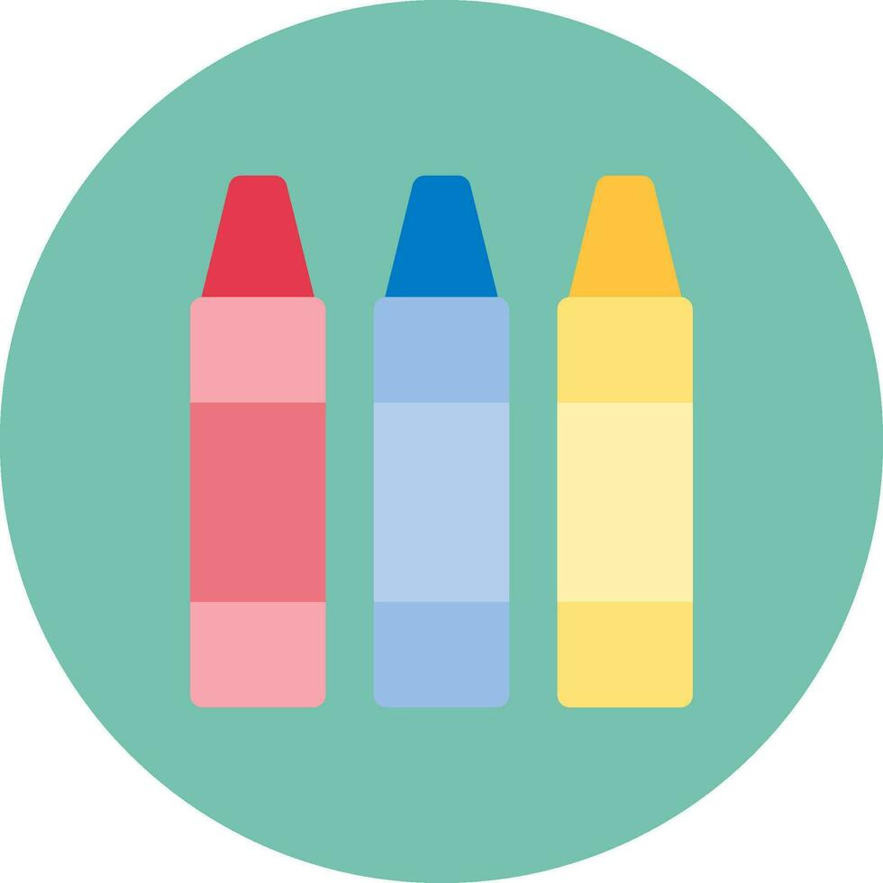 Crayon Creative Icon Design vector