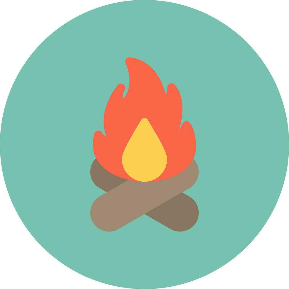 Winter Fire Creative Icon Design vector