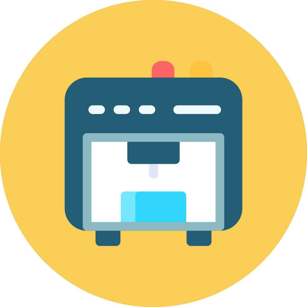 3D Printer Creative Icon Design vector