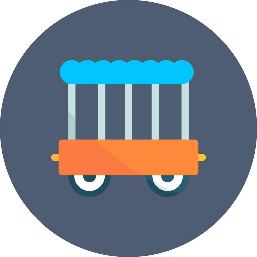 Circus Carriage Creative Icon Design vector