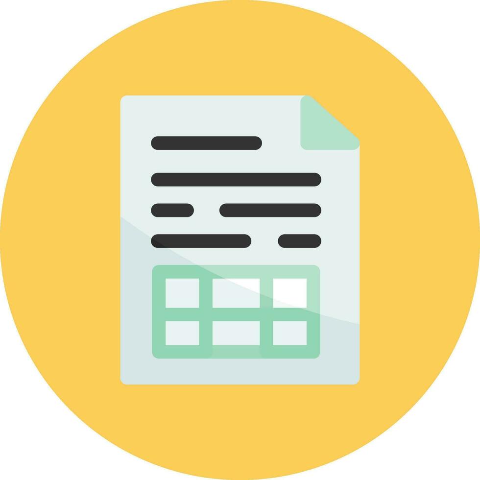 Spreadsheet Creative Icon Design vector