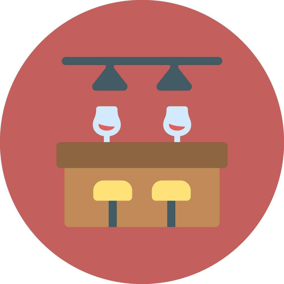 Bar Counter Creative Icon Design vector