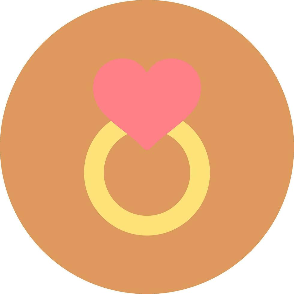 diseño de icono creativo de anillo de compromiso vector