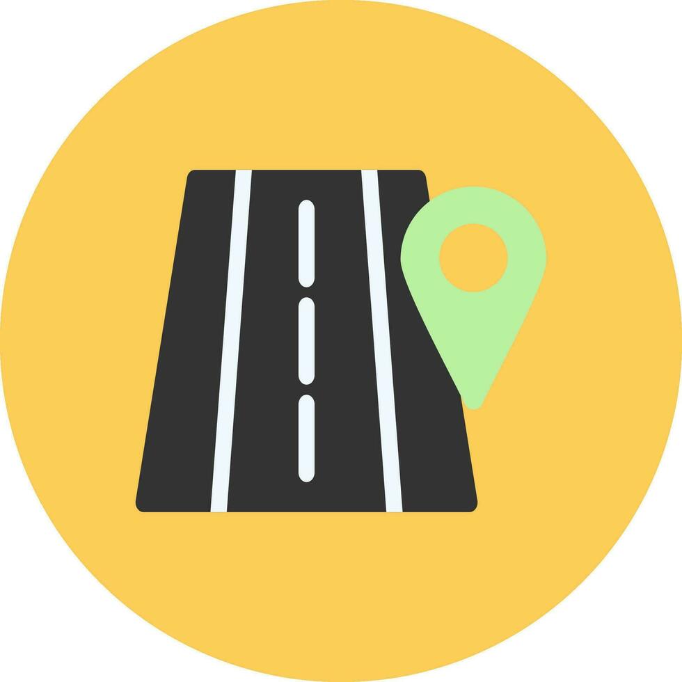 diseño de icono creativo de ubicación de carretera vector