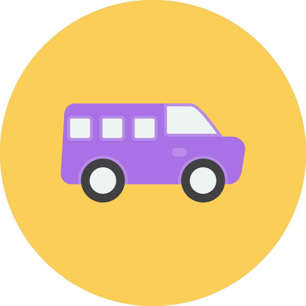 Minivan Creative Icon Design vector
