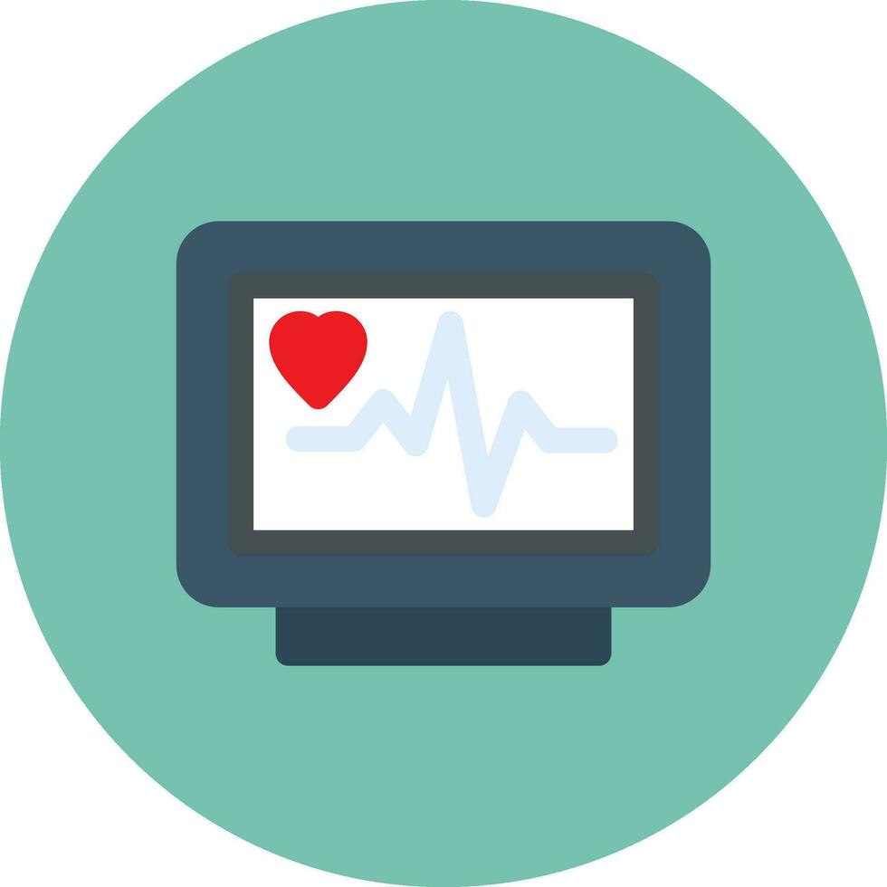 ECG Monitor Creative Icon Design vector