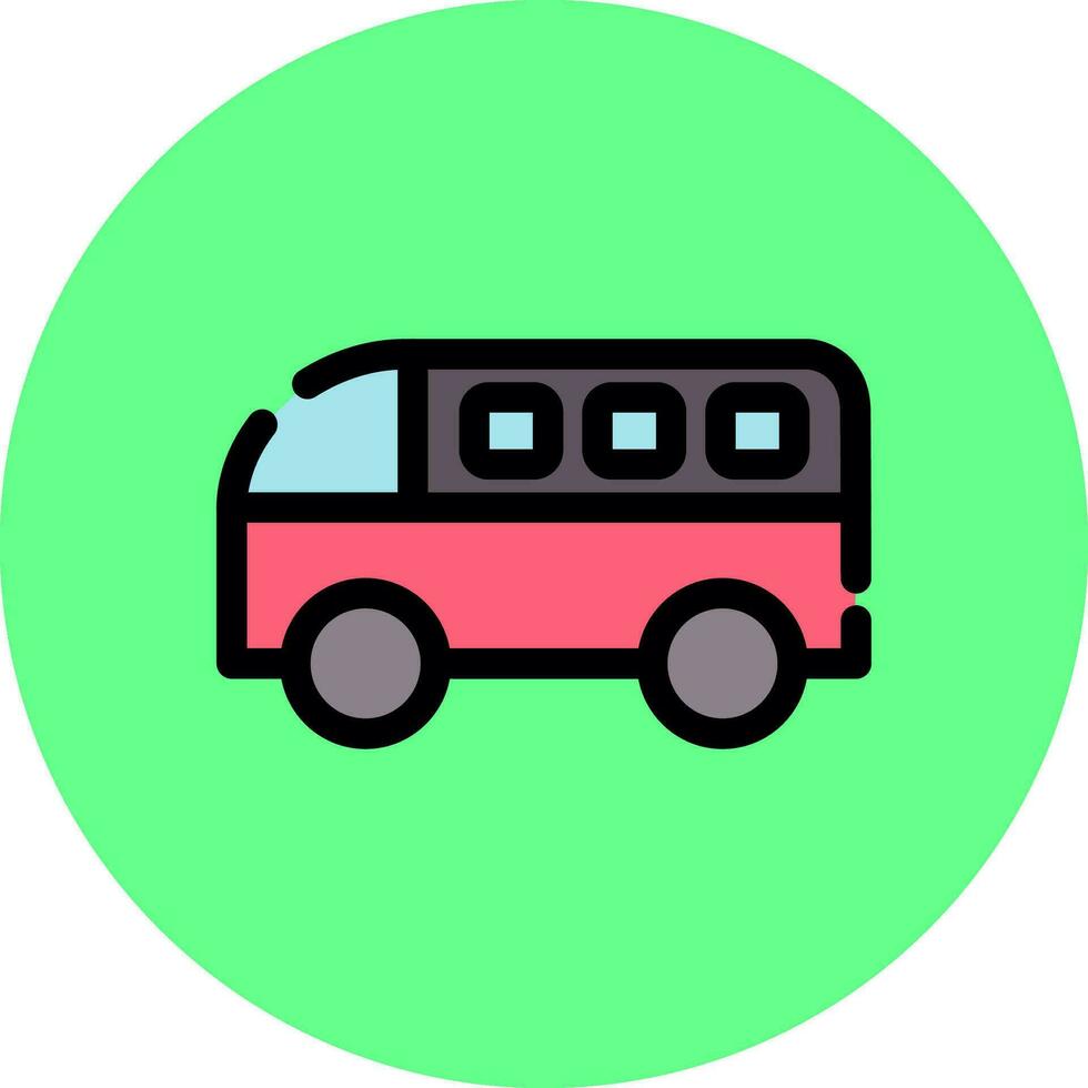 Minivan Creative Icon Design vector
