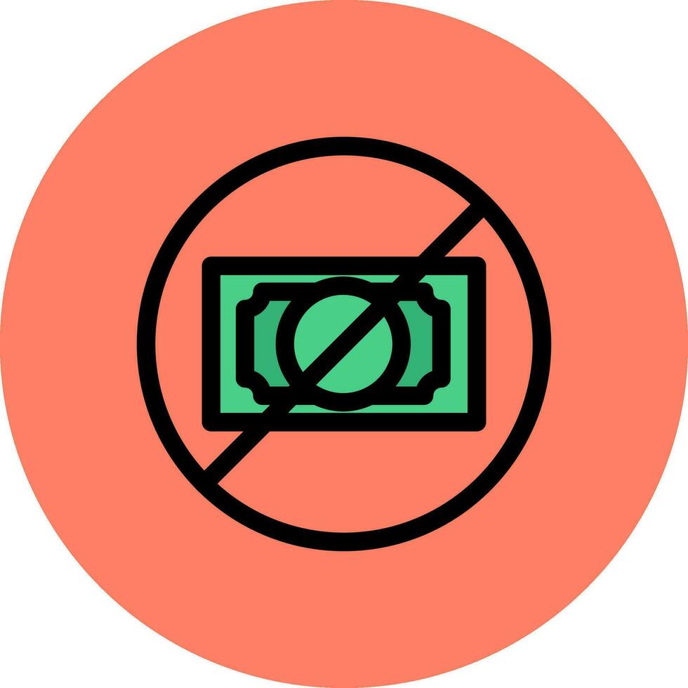 No Money Creative Icon Design vector