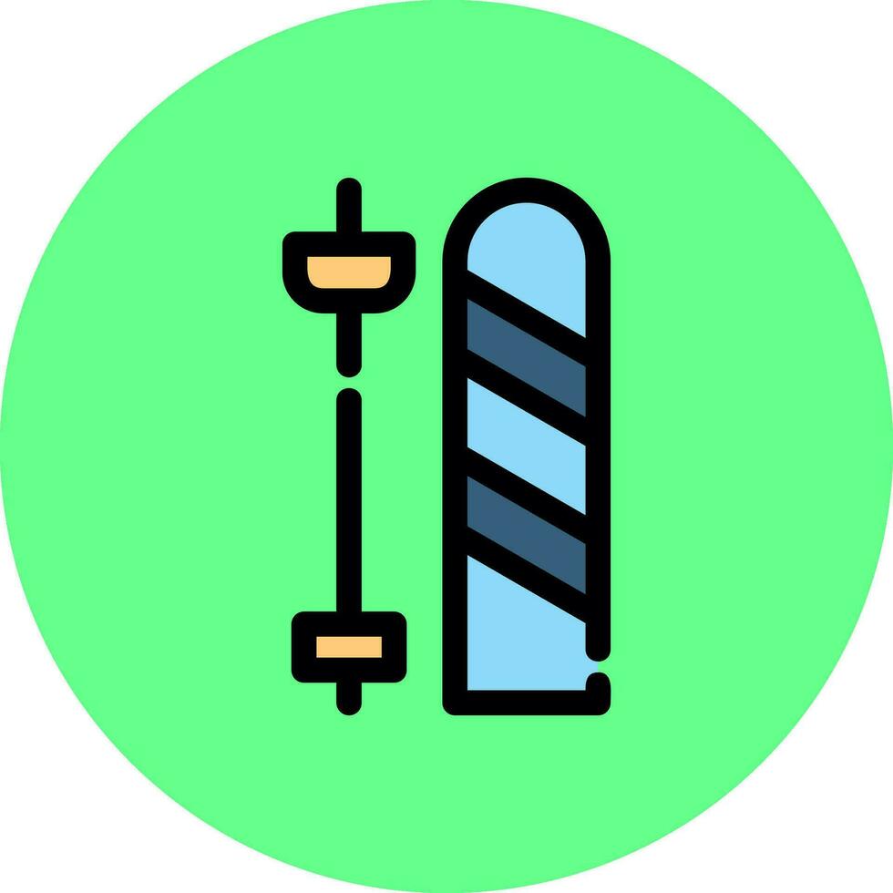 Skis Creative Icon Design vector