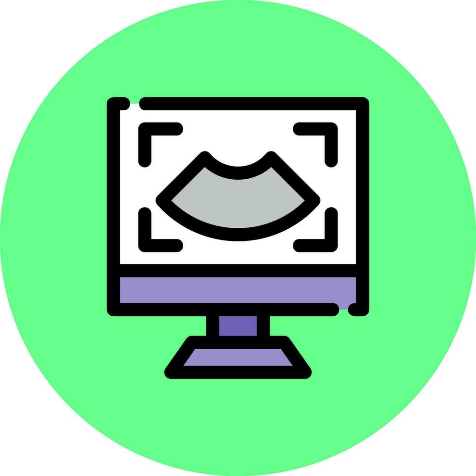 Ultrasound Creative Icon Design vector