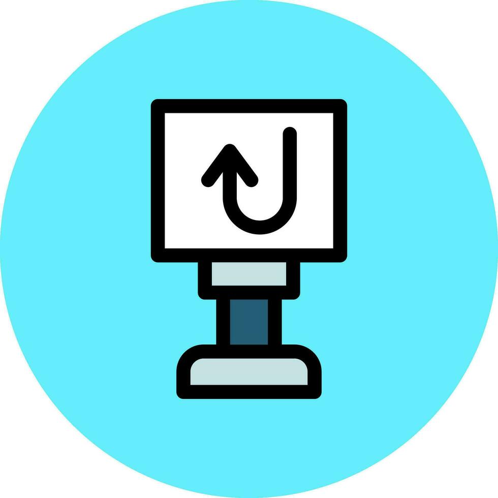 U Turn Creative Icon Design vector