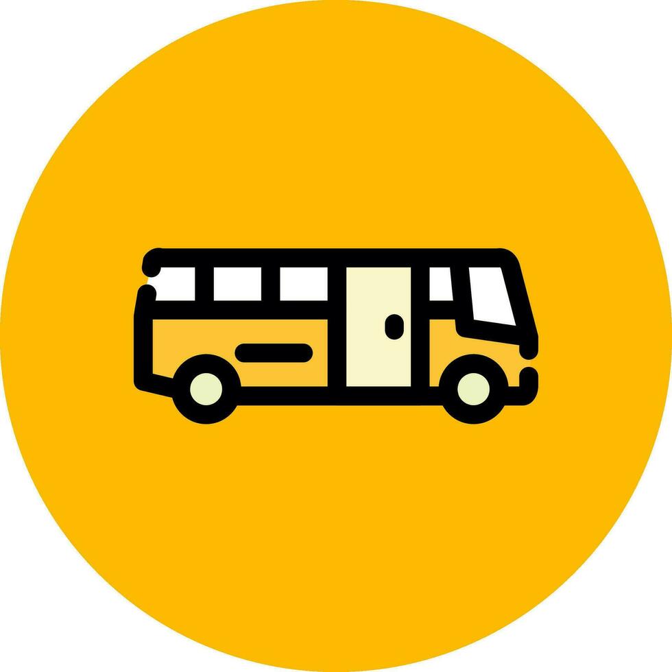 School Bus Creative Icon Design vector