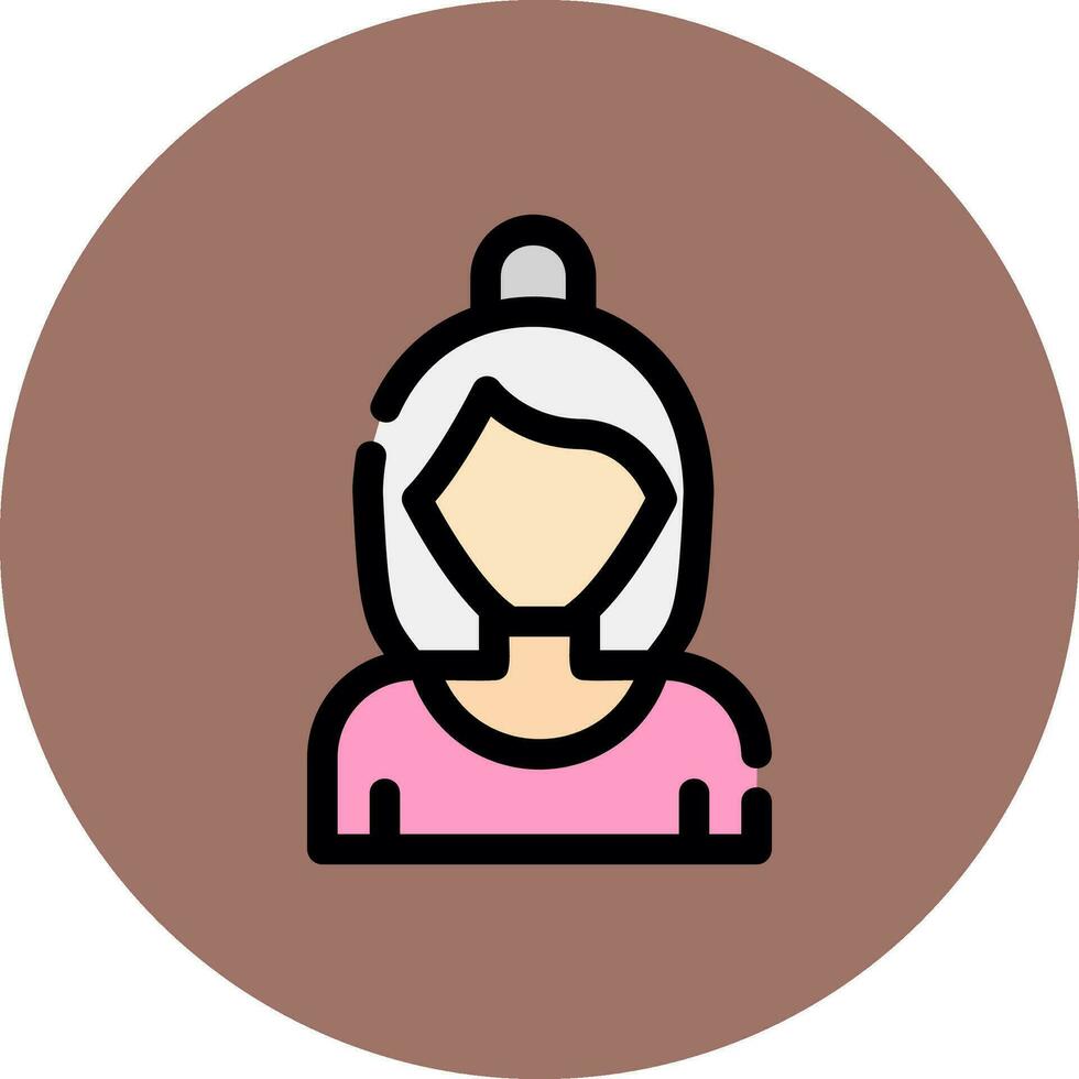 Old Women Creative Icon Design vector